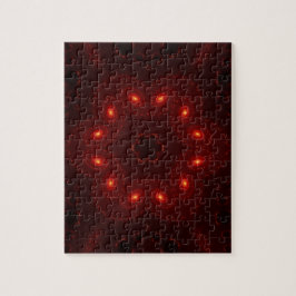 Mörk Red Burgundy Gothic Snöre Snowflake Pussel