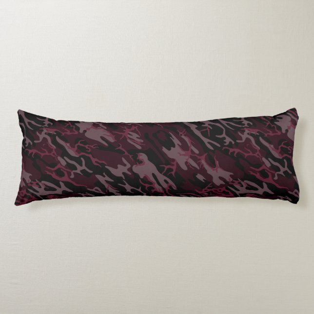 Mörk Red Camo Body Pillow Kroppskudde (Framsidan)