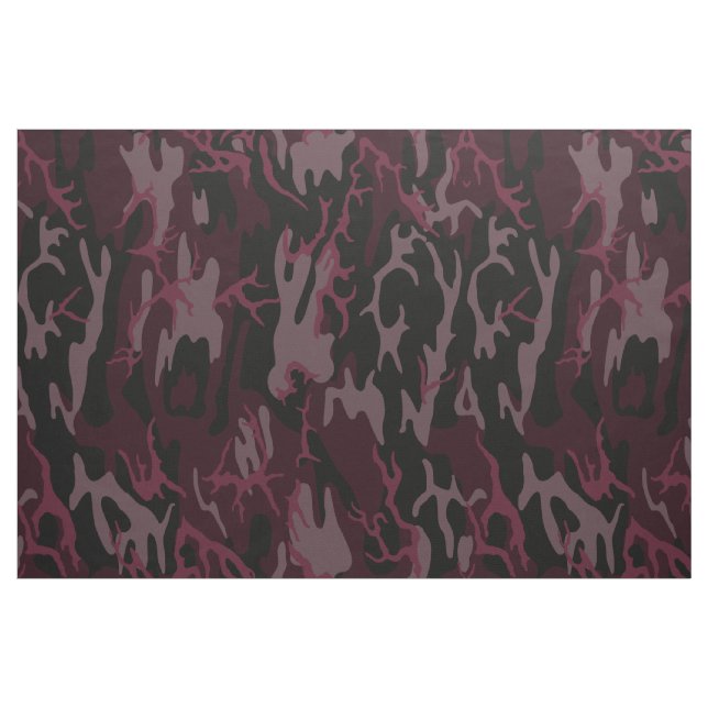 Mörk Red Camo Tyg (Fat Quarter)