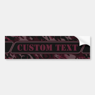 Mörk Red Camouflage Bumper Sticker Bildekal