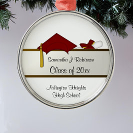 Mörk Red Cap Studenten Ornament