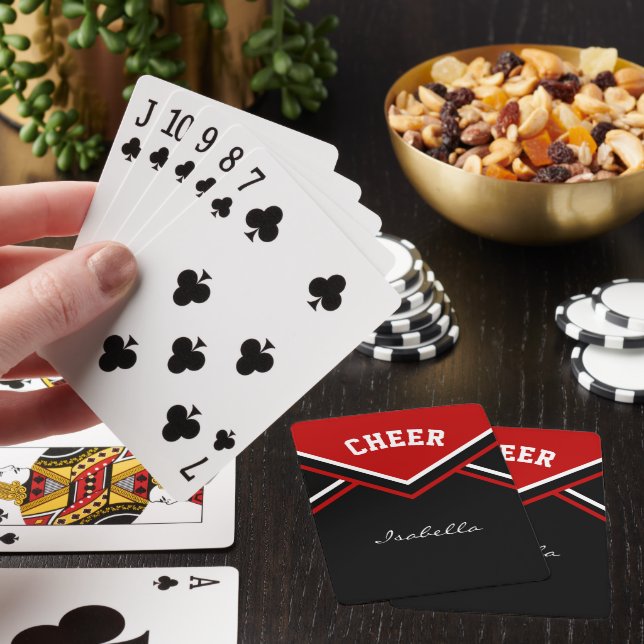 Mörk Red Cheermanager Cheer Casinokort (På plats)