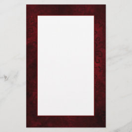 Mörk Red Damask Writpaper Brevpapper