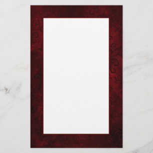 Mörk Red Damask Writpaper Brevpapper