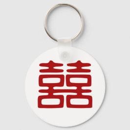 Mörk Red Dubbla Happity - Elegant Nyckelring