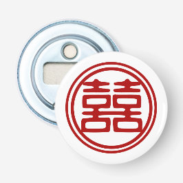 Mörk Red Dubbla Happity - Round Flasköppnare