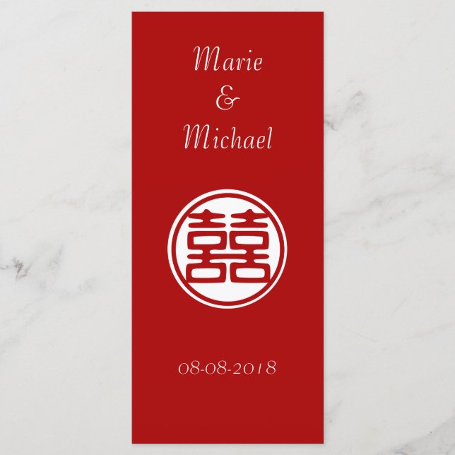 Mörk Red Dubbla Happity - Round Meny (Framsida)