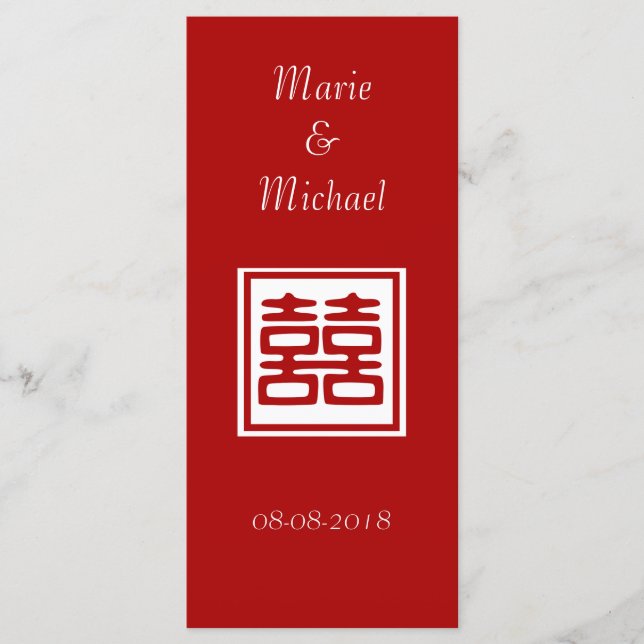 Mörk Red Dubbla Happity - Square Meny (Framsida)