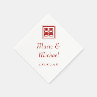 Mörk Red Dubbla Happity - Square Pappersservett