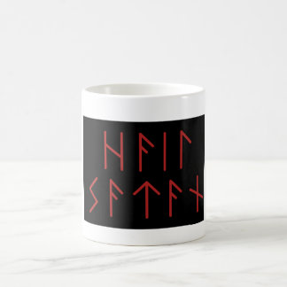 Mörk Red Elder Futhark Hail Satan Kaffemugg