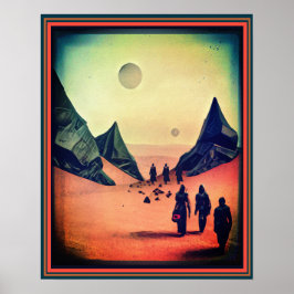 Mörk Red Fantasy Alien Desert Poster