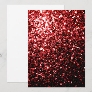 Mörk Red faux Glitter sparkles Glamor Inbjudningar