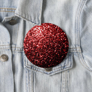 Mörk Red faux Glitter sparkles Glamor Knapp