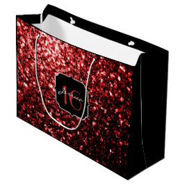 Mörk Red faux Glitter sparkles Glamor Sweet 16