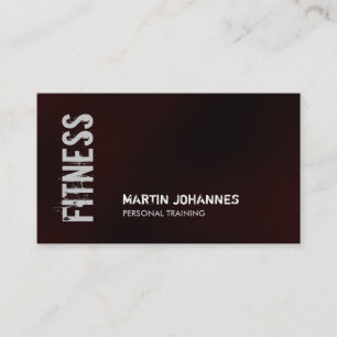 Mörk Red Fitness Personal Trainer Affärskort Visitkort