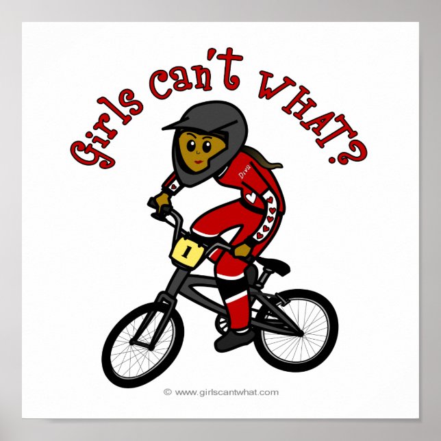 Mörk Red Girls BMX Poster (Framsidan)