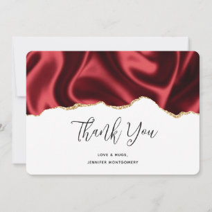 Mörk Red Glam Vågigt Satsen Abstract Design Tack Kort