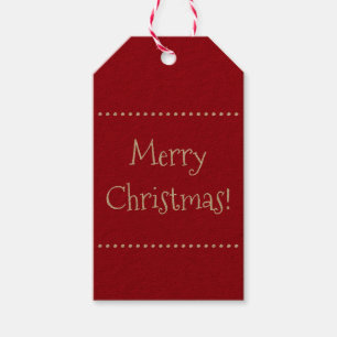 Mörk Red God jul Gift Märkres Presentetikett