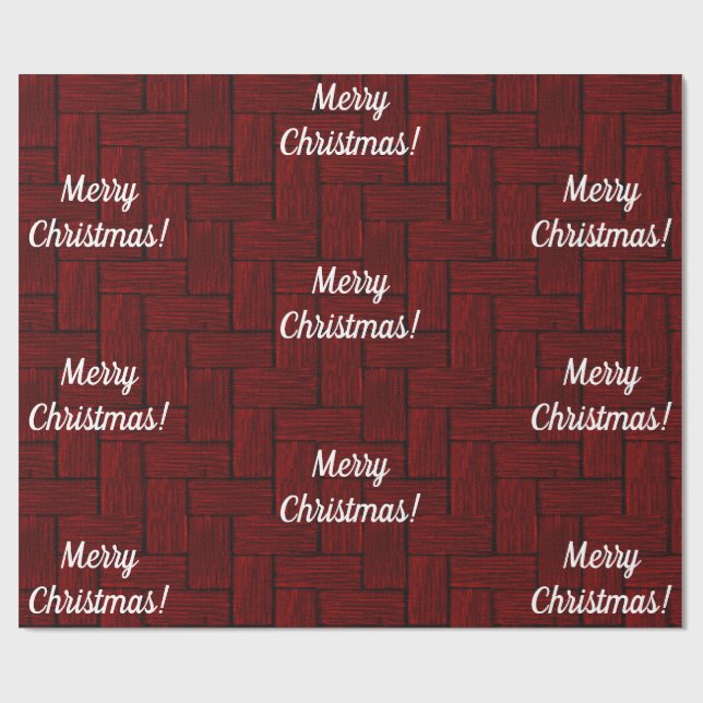 Mörk Red God jul Wrapping Papper Presentpapper (Platt)