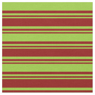 Mörk Red & Grönt Stripe/Led Mönster Tyg
