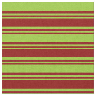 Mörk Red & Grönt Stripe/Led Mönster Tyg