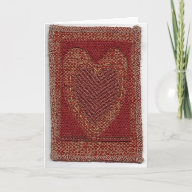 Mörk Red Heart Helgkort (Framsida)
