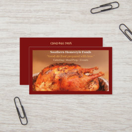 Mörk Red Homestyle tillagad Turkiet beredd Mat Visitkort