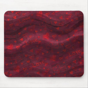 Mörk Red "Kärlek" Mousepad Musmatta