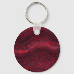 Mörk Red "Kärlek"-nyckelkedja Nyckelring