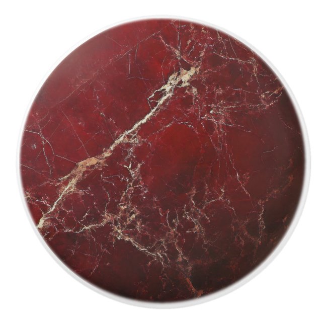 Mörk Red Marble Mönster Knopp (Framsidan)