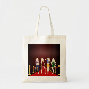 Mörk Red Mode Girls på Röda mattan Tote bags Tygkasse