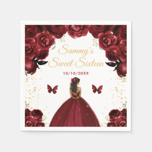 Mörk Red Mörk Skin Princess Sweet sixteen Pappersservett