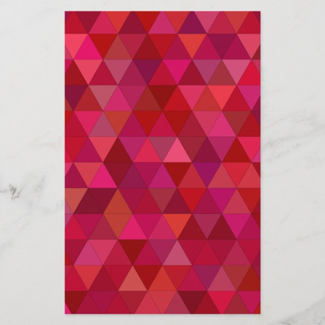 Mörk Red Mosaic Brevpapper (Framsida)