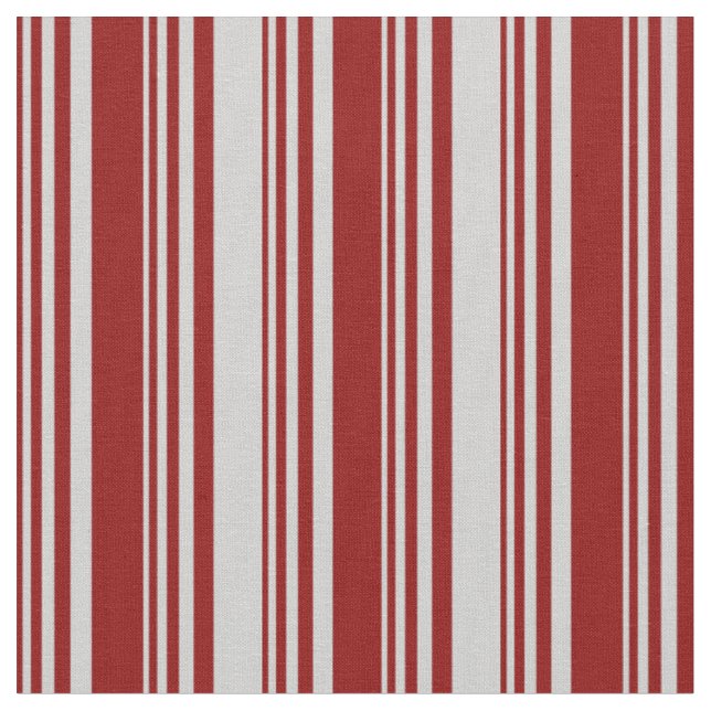 Mörk Red och Light Grått Linted Mönster Tyg (Närbild)