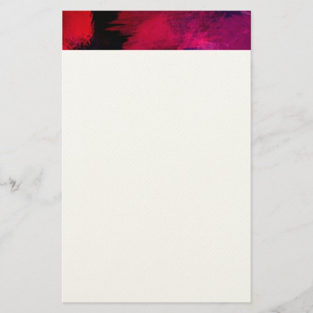 Mörk Red och Lila Bold & Modern Abstrakt Brevpapper (Framsida)