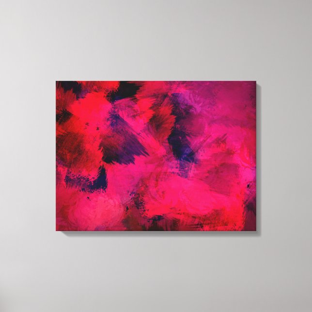 Mörk Red och Lila Bold & Modern Abstrakt Canvastryck (Framsida)