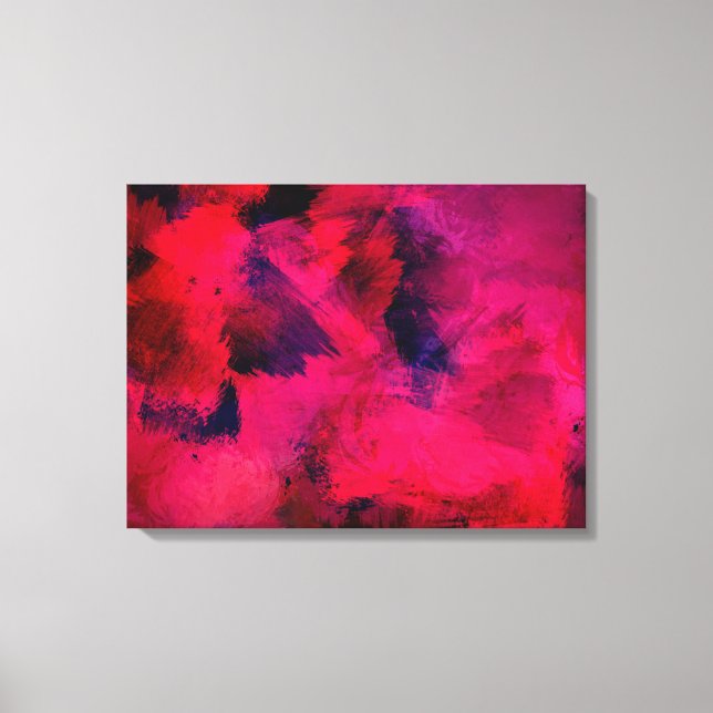 Mörk Red och Lila Bold & Modern Abstrakt Canvastryck (Framsida)