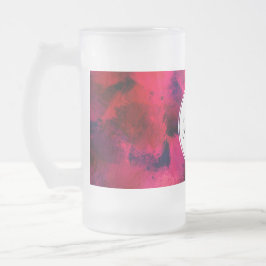 Mörk Red och Lila Bold & Modern Abstrakt Frostat Ölglas