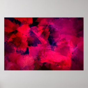 Mörk Red och Lila Bold & Modern Abstrakt Poster
