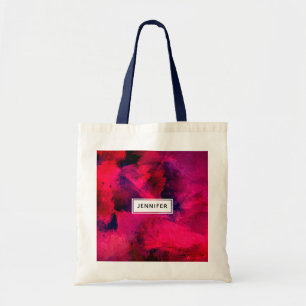 Mörk Red och Lila Bold & Modern Abstrakt Tygkasse