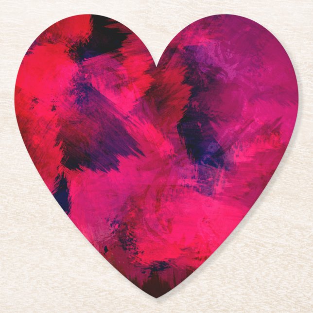 Mörk Red och Lila Bold & Modern Abstrakt Underlägg Papper (Framsida)