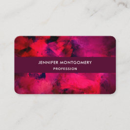 Mörk Red och Lila Bold & Modern Abstrakt Visitkort