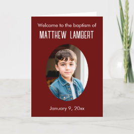 Mörk Red Photo Front Polka-Dot-folktaptism Program