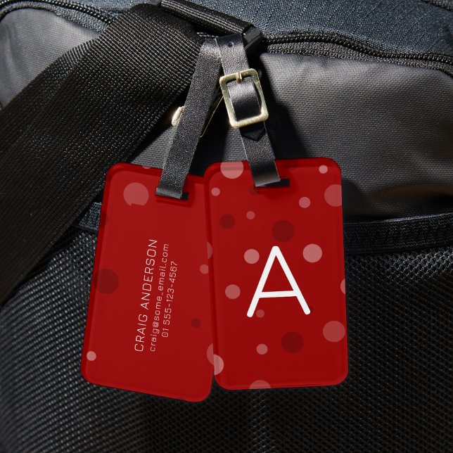 Mörk Red Pop-punkter Bagagebricka (Skapare uppladdad)
