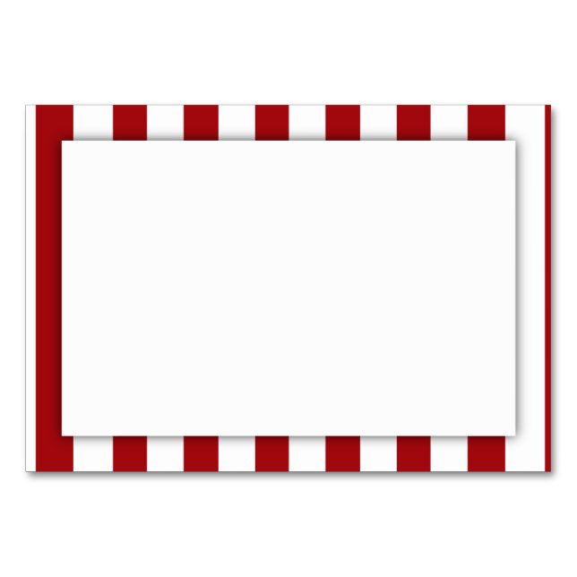 Mörk Red Rand (lägg till andra Färg) Bordsnummer (Framsidan)