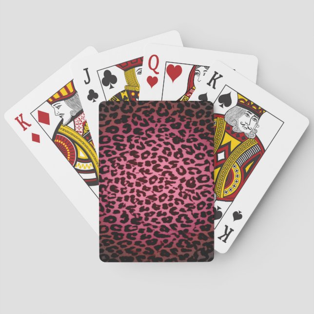 Mörk Red retro animal päls abstrakt struktur Kortlek (Baksidan)