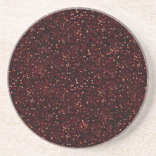 Mörk Red Ruby Glitter Underlägg Sandsten (Framsidan)