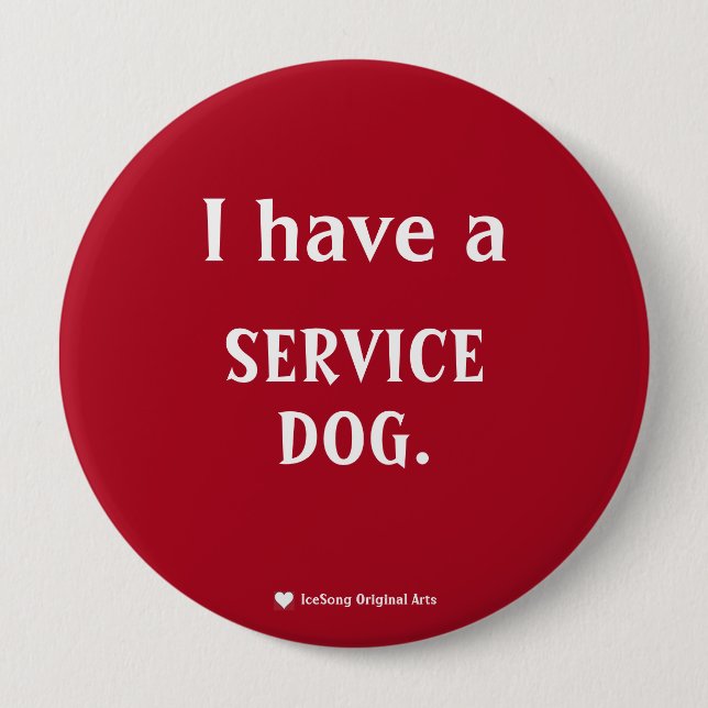 Mörk Red Service Hund Knapp (Framsida)