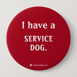 Mörk Red Service Hund Knapp