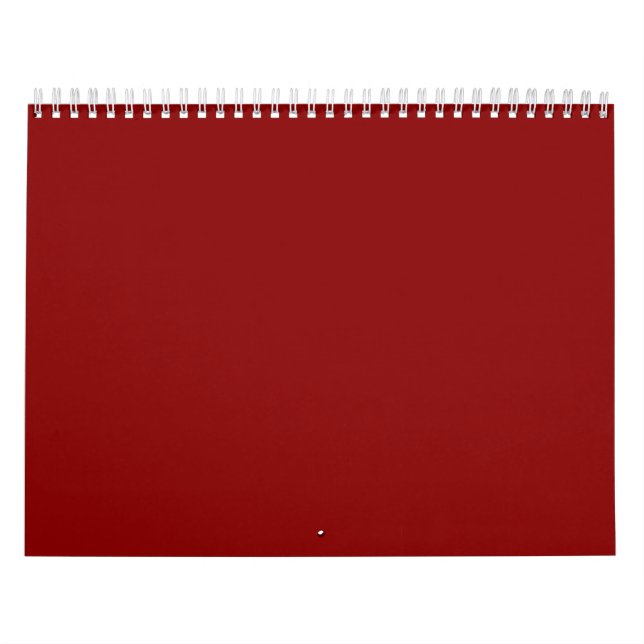 Mörk Red Solid Färg Kalender (Omslag)